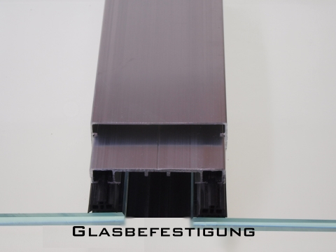 Alu Profile zur Glasbefestigung von glaskante.de Symbol Bild Befestigungsprofile